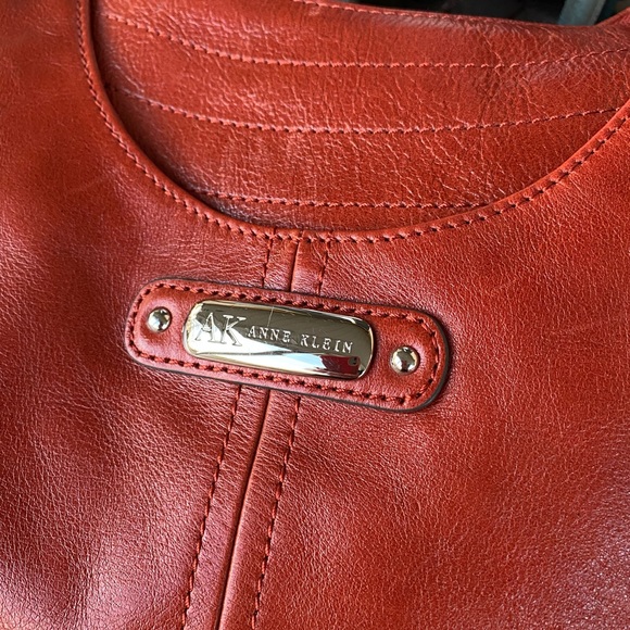 Anne Klein Large Hobo Tote Bag with Pouch - Overstock - 43175150 Anne Klein Brown Leather Hobo Bag